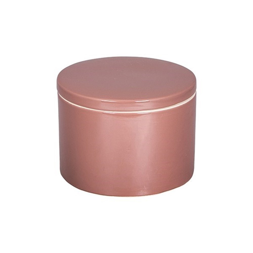 Broste Keramická dóza CAROL P.15 cm starorůžová Broste