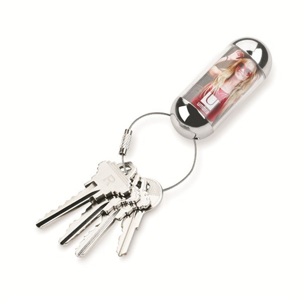 Umbra Přívěšek na klíče CHARM 6x3 cm chromový Umbra