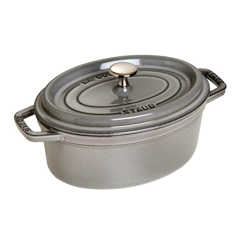 Hrnec STAUB oválný 23 cm šedý Staub