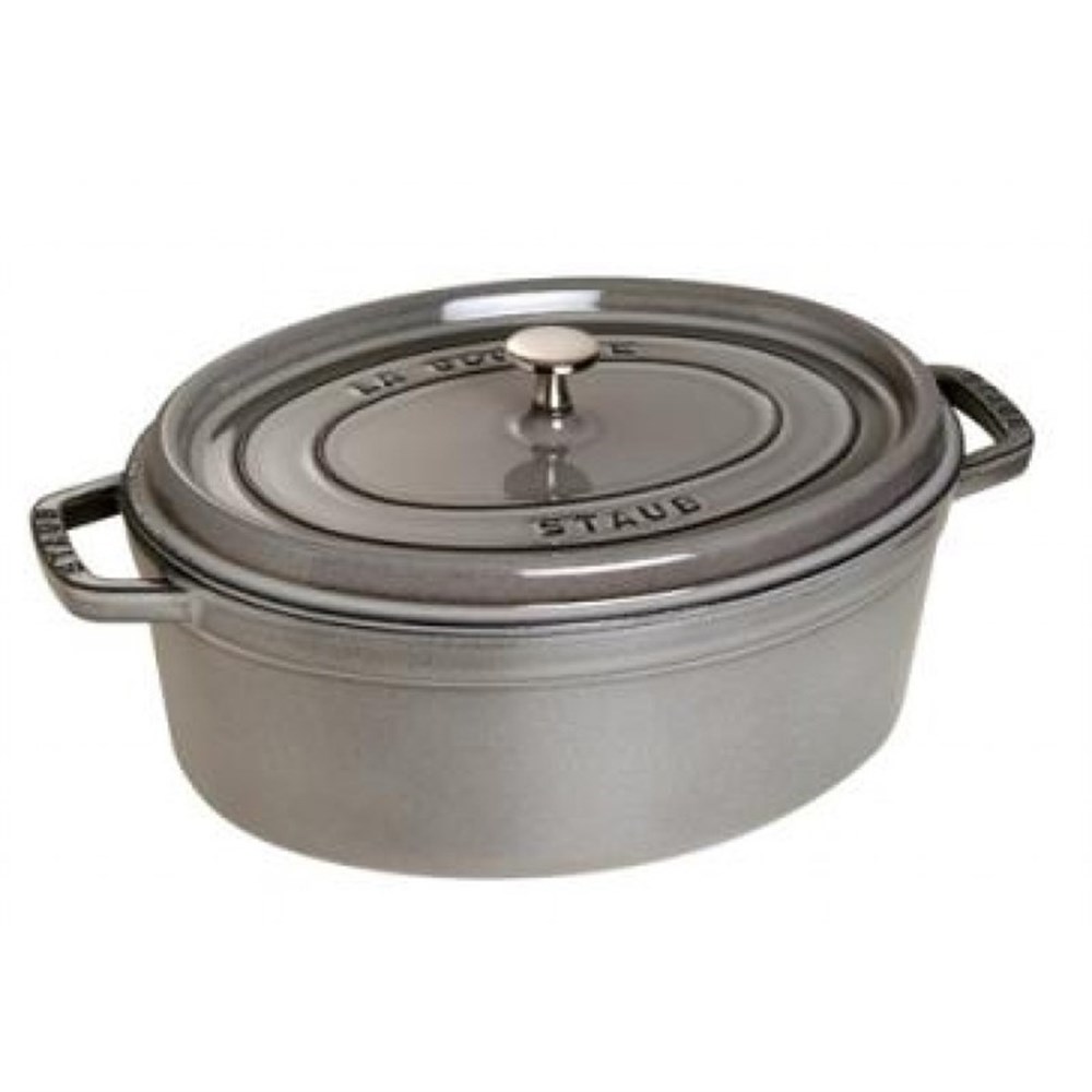 Hrnec STAUB oválný 27 cm šedý Staub