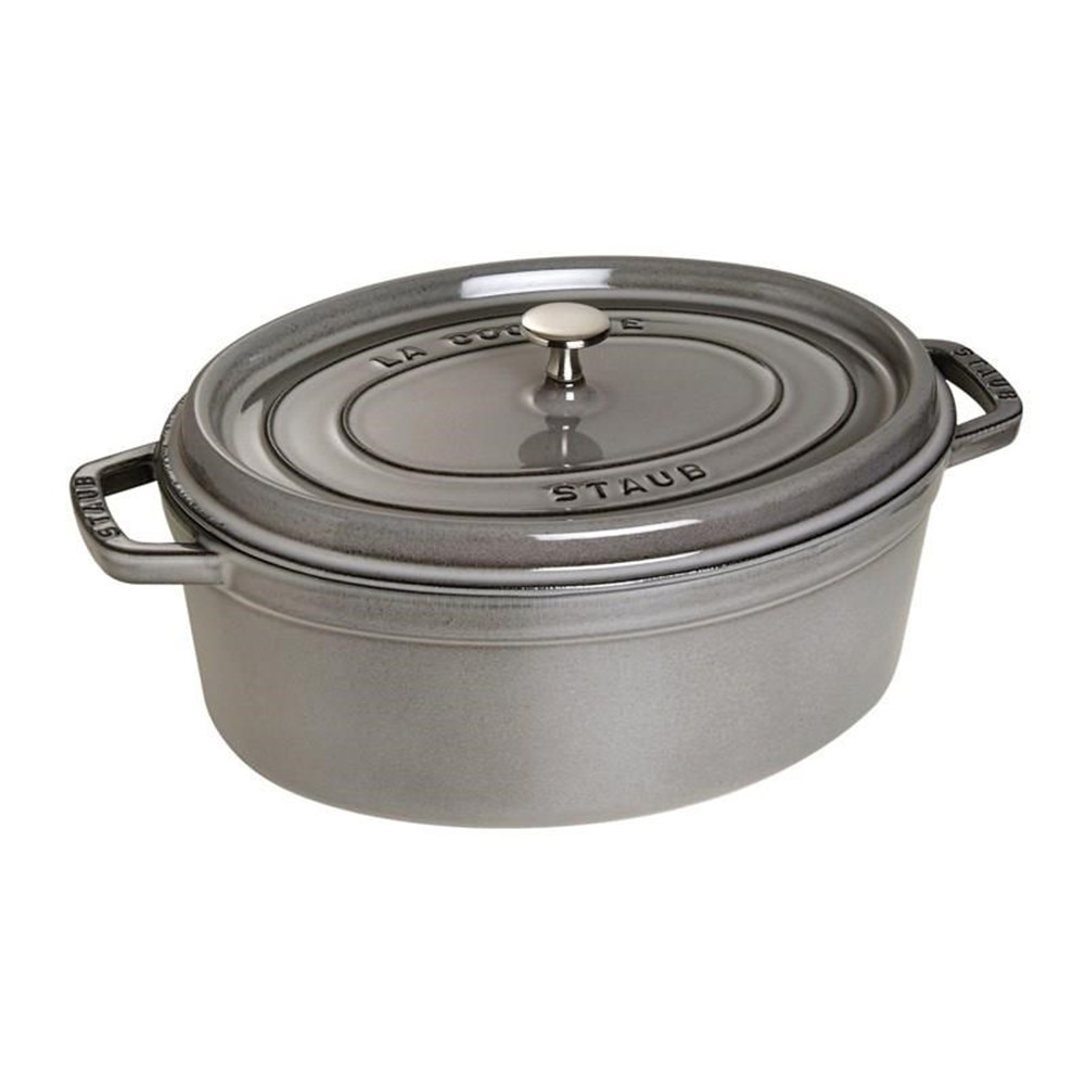 Hrnec STAUB oválný 33 cm šedý Staub