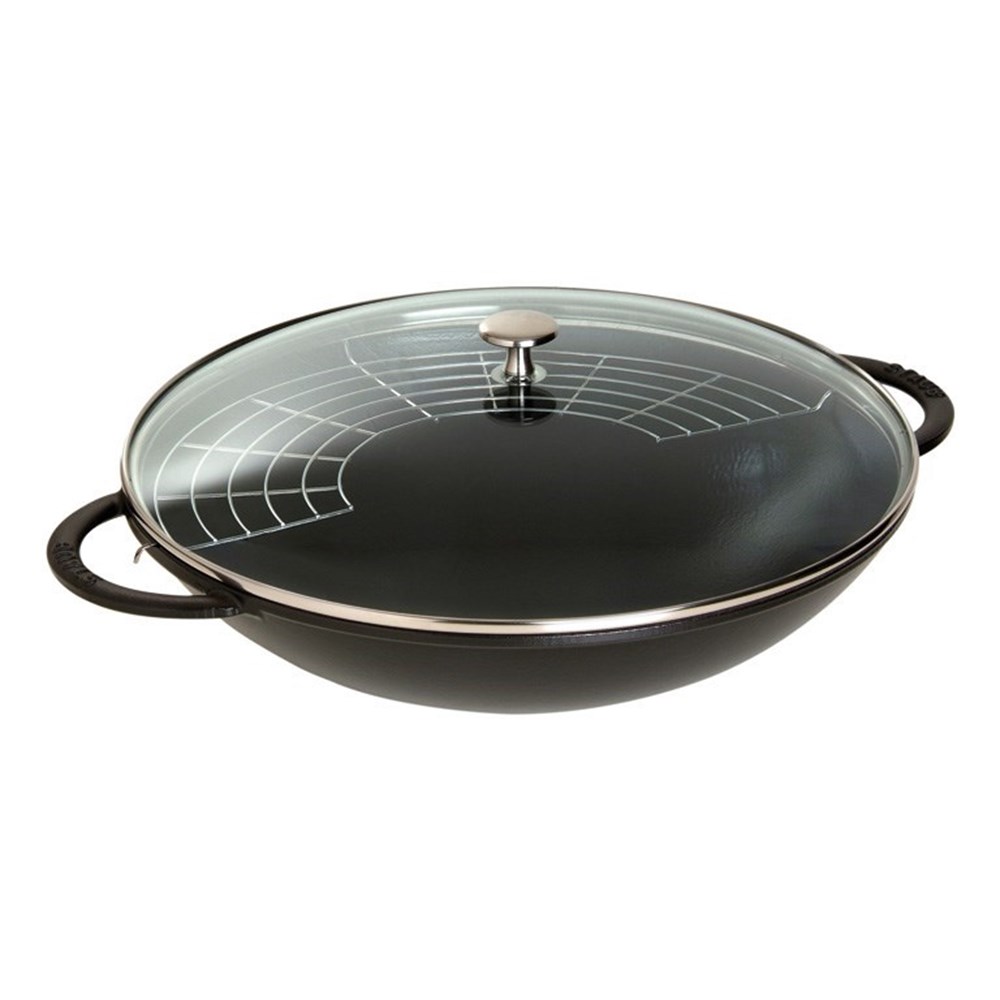 Pánev Wok STAUB s poklicí 37cm černá Staub