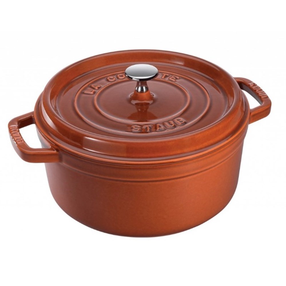 Hrnec STAUB kulatý 26 cm skořicový Staub