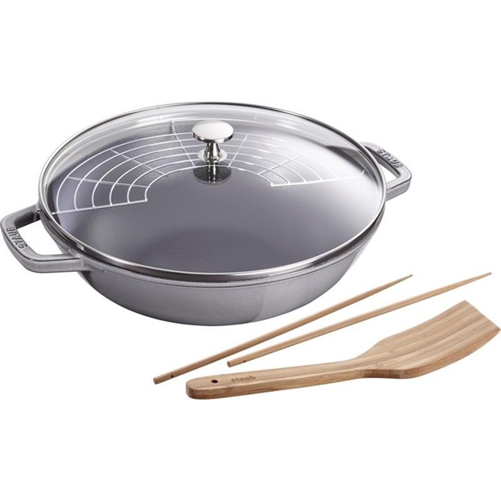 Pánev Wok STAUB 30cm šedá Staub