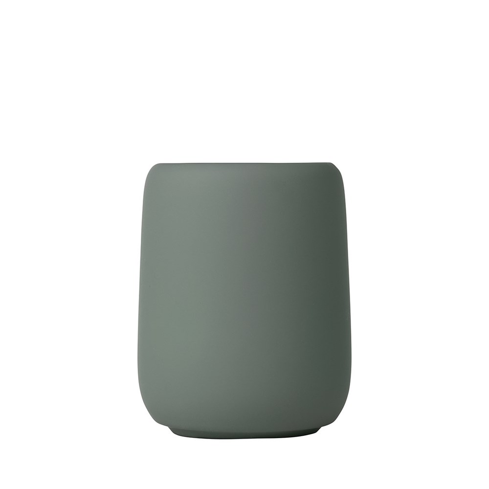Blomus Pohárek na kartáček SONO šedozelený Blomus