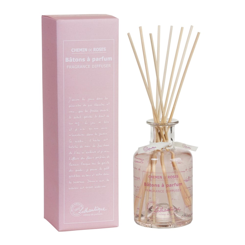 Lothantique Vonný difuzér s dřívky 200 ml RŮŽE Lothantique