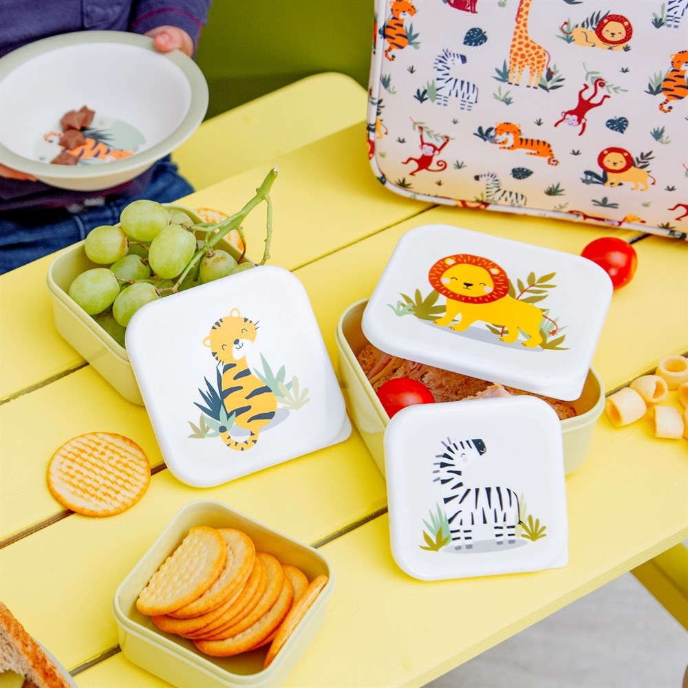 Sass & Belle Box na svačinu/oběd Savannah Safari SET/3ks Sass & Belle