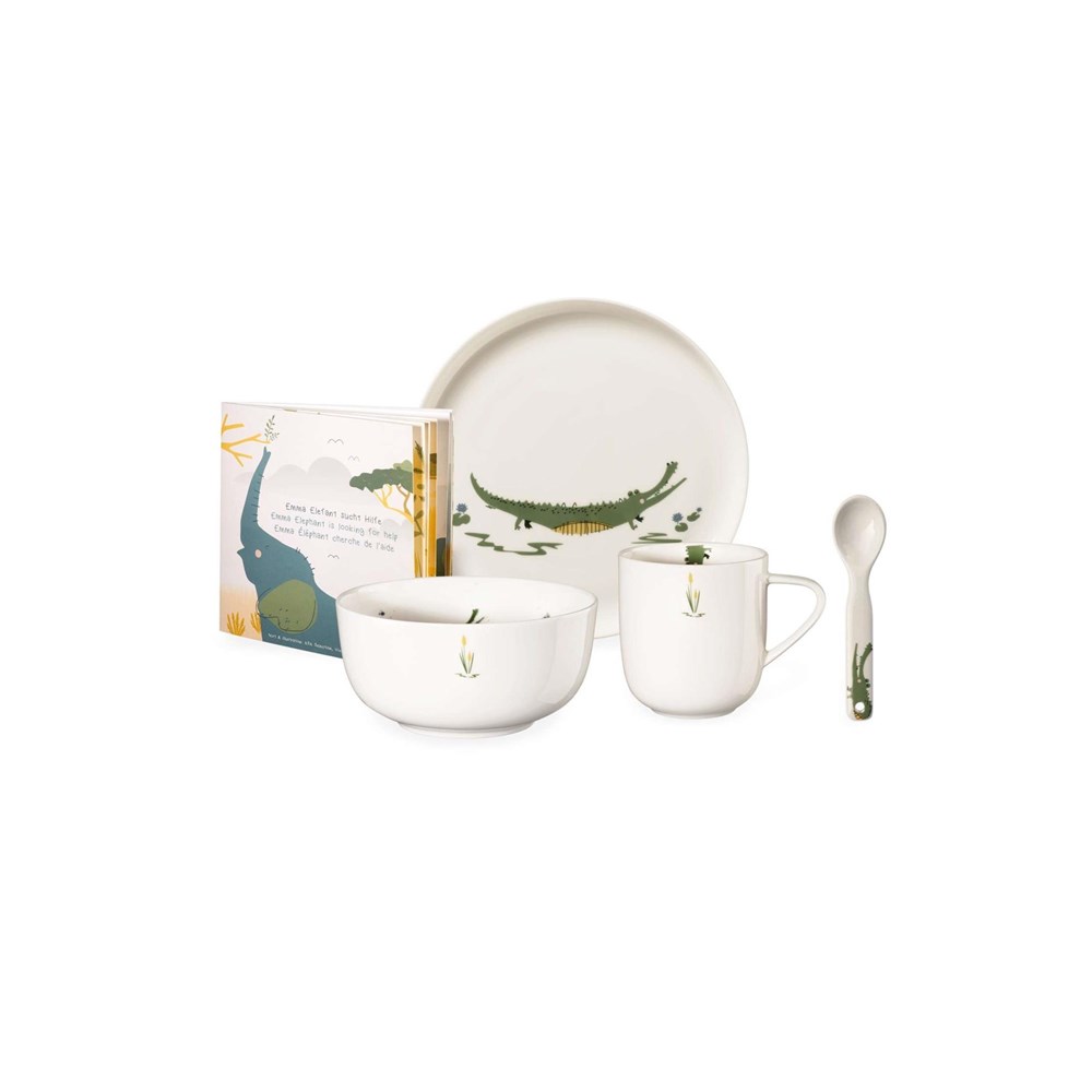 ASA Selection Dětský jídelní SET/5 ks - KROKODÝL ASA Selection