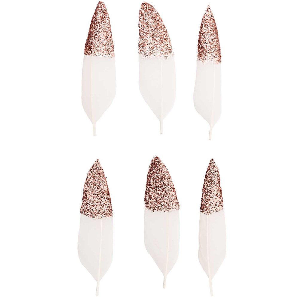 Rico Art Pírka malá bílá/růžové zlato BAL/6 ks Rico Art