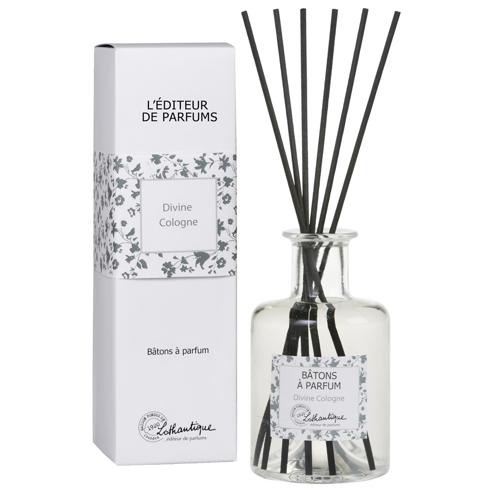 Lothantique Vonný difuzér s černými dřívky 200 ml Divine Cologne - L`editeur de parfums Lothantique
