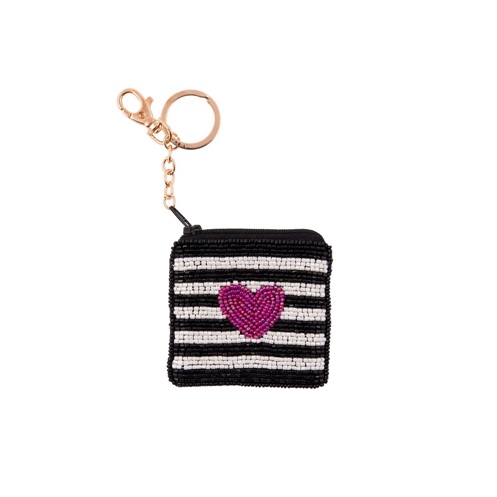 Artebene Přívěsek na klíče taštička s perličkami 8x8 cm Artebene