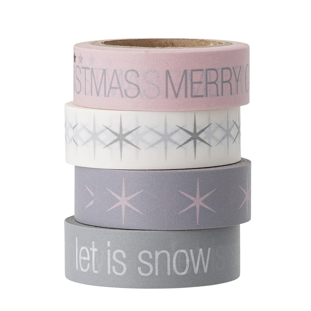 Bloomingville Papírová lepící páska s vánočním potiskem SET/4ks Bloomingville