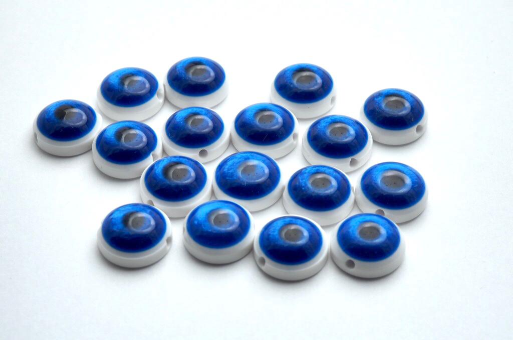Knoflík očičko modré 15 mm