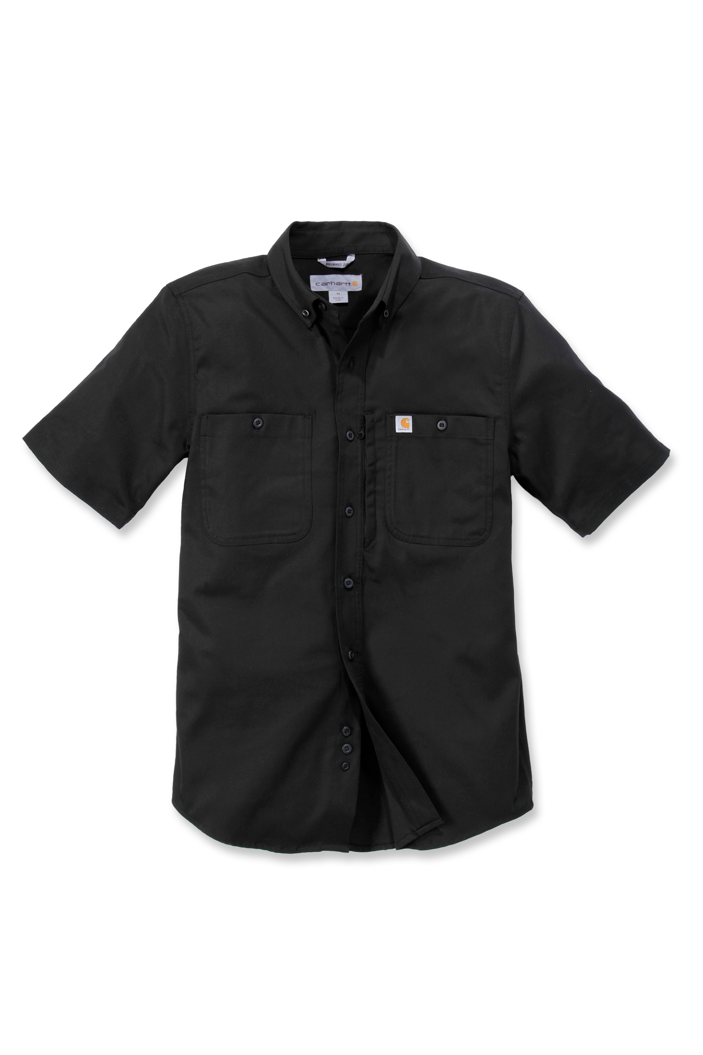 Košile s límečkem Carhartt černá M Rugged Professional Short Sleeve Work Shirt Carhartt