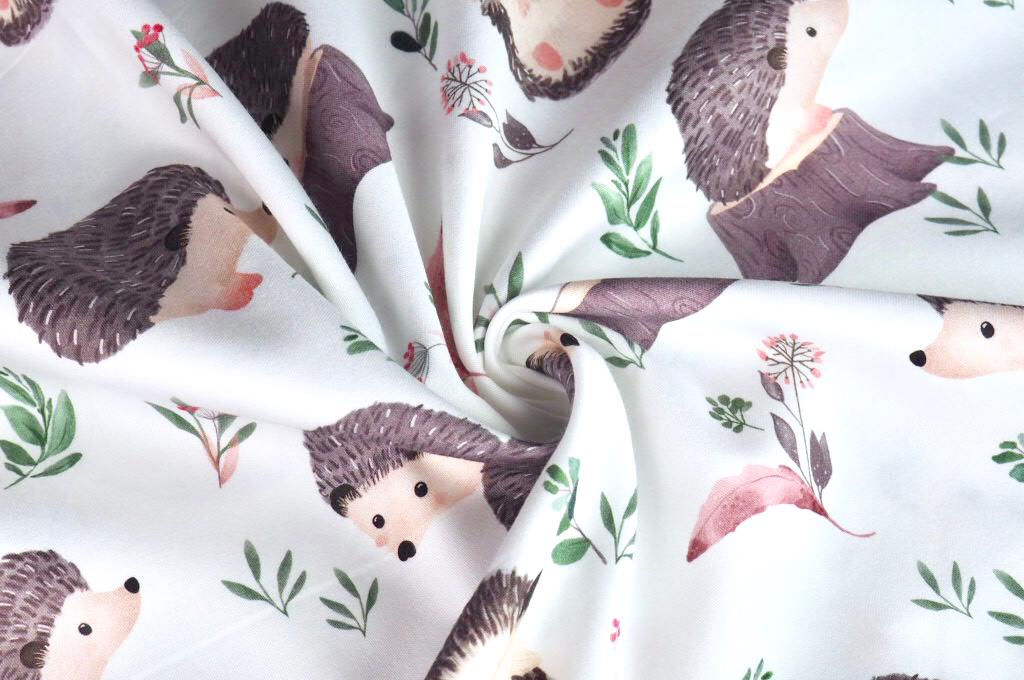 Bavlněný satén ježci