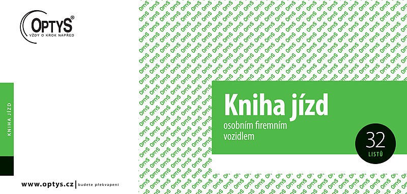 OP 1171 Kniha jízd osobním firemním vozidlem 21 x 10cm 32 listů Papermax-cz