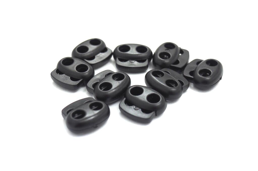 Brzdička se dvěma dírkami 15 x 15 mm různé barvy Barva: tmavě šedá