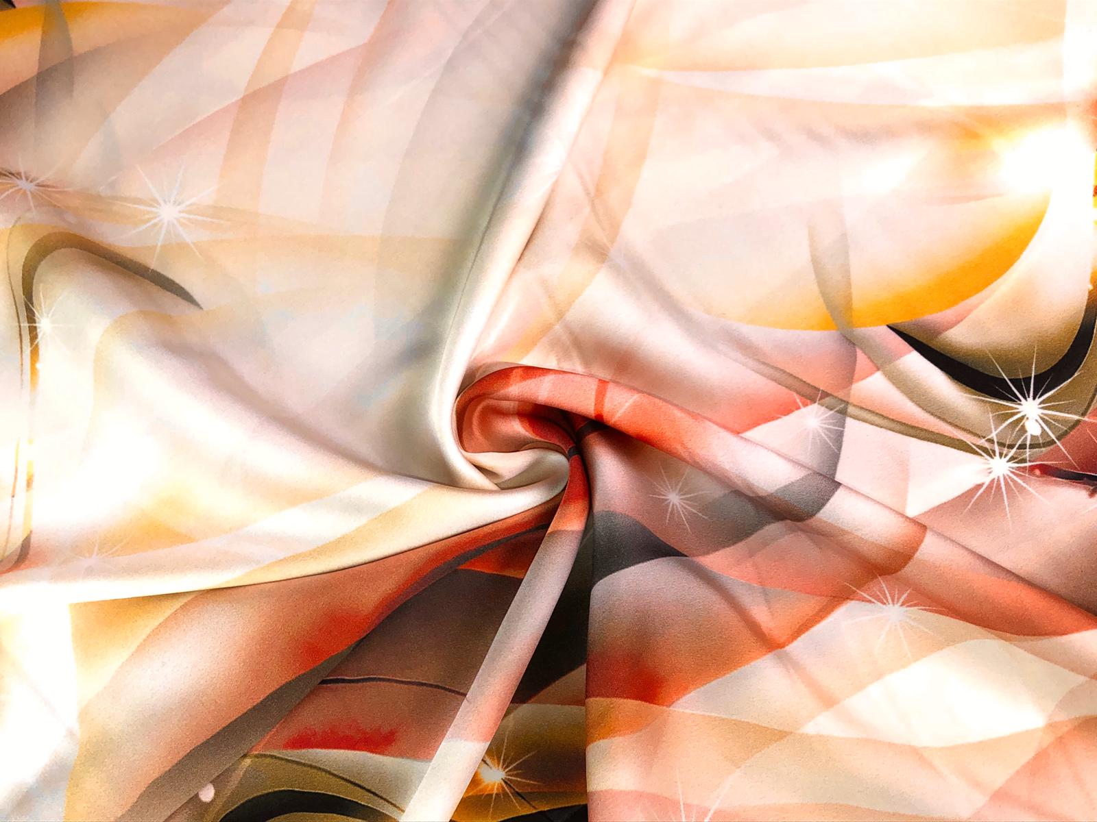 Umělé hedvábí / Silky vlny s hvězdami bordó