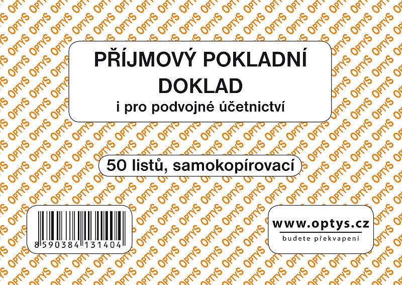 OP 1314 Příjmový pokladní doklad pro podvoj.účetnictví samopropisovací A6 50 listů Papermax-cz