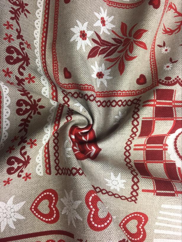 Bavlna režná srdce a jeleni