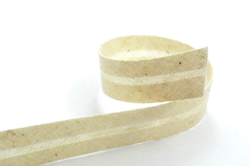 Bavlněný šikmý proužek šíře 14 mm Barva: smetanový
