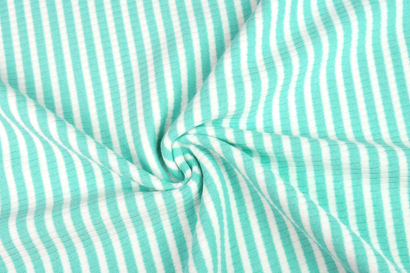 Úplet pruhy mintovobílé