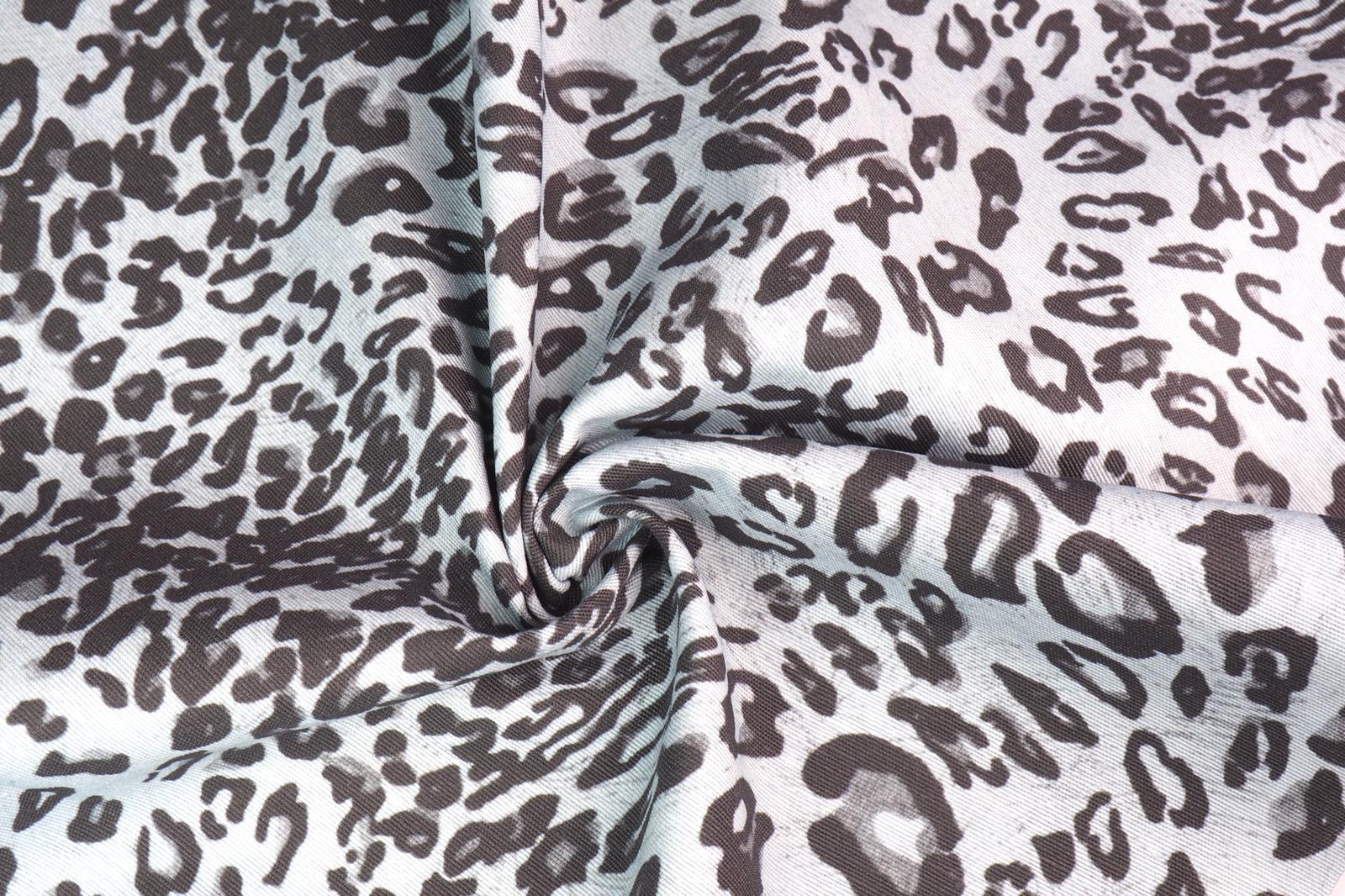 Režná bavlna  zvířecí motiv šedý