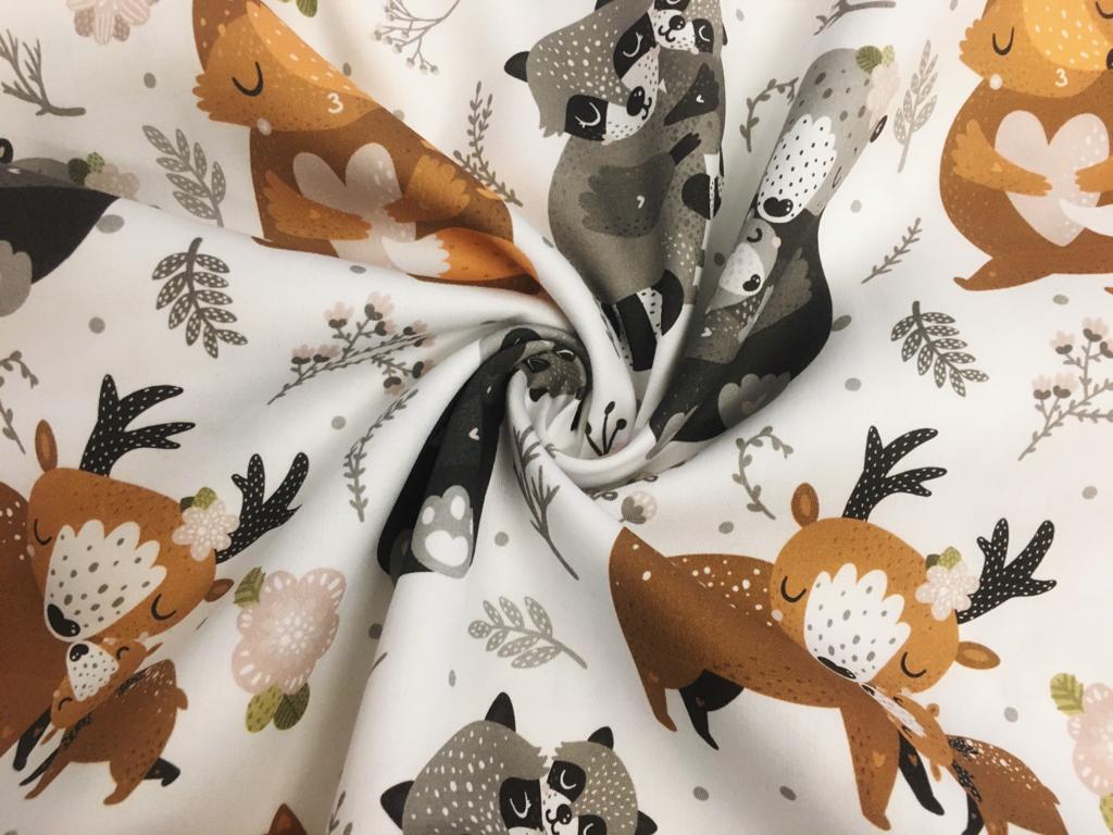 Bavlněný satén tulící se mláďátka