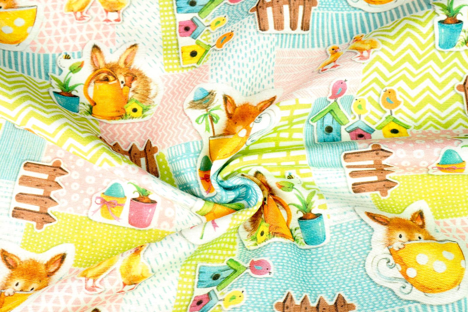 Režná bavlna velikonoční zahrádka