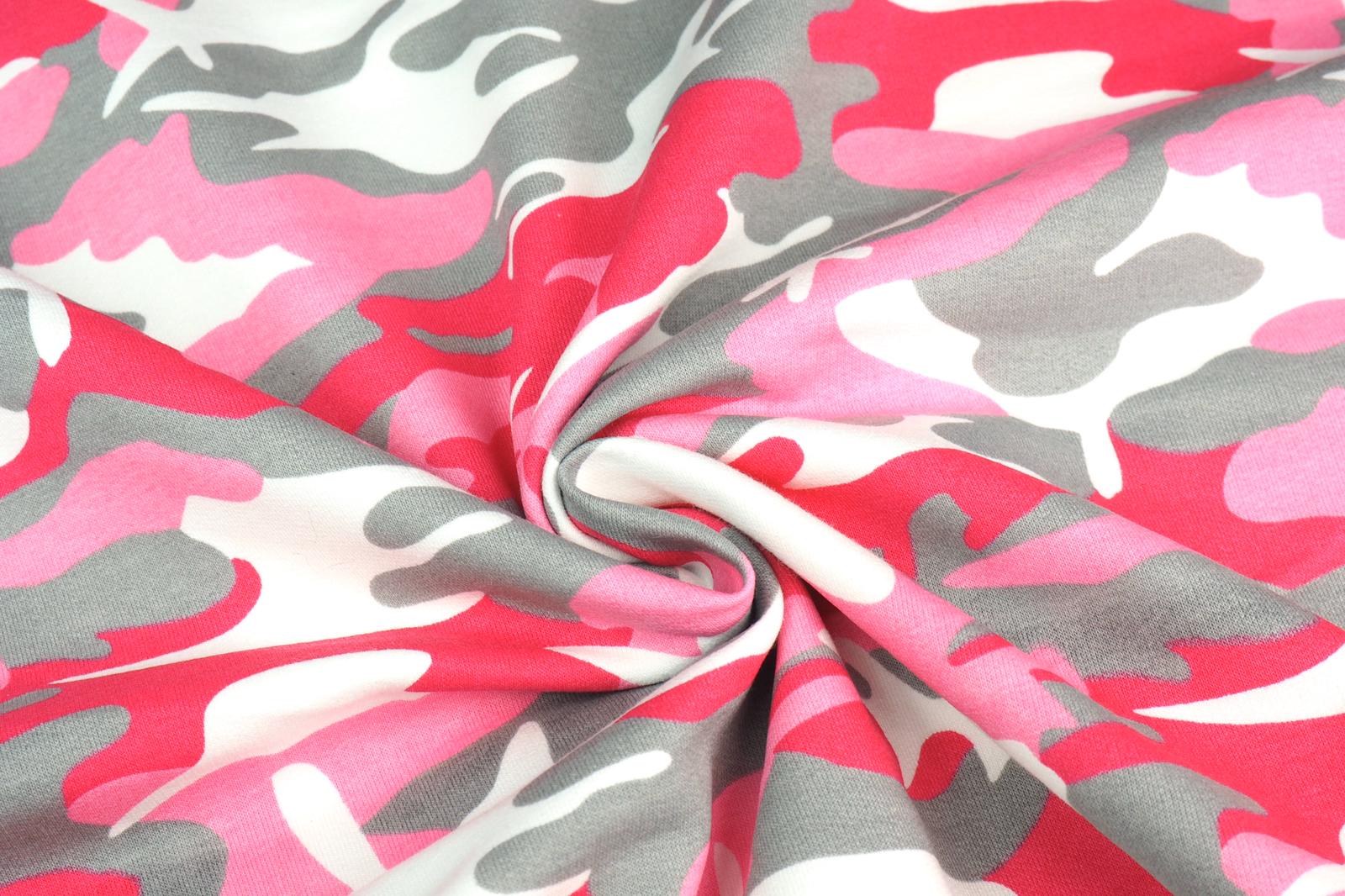 Teplákovina maskáč růžový