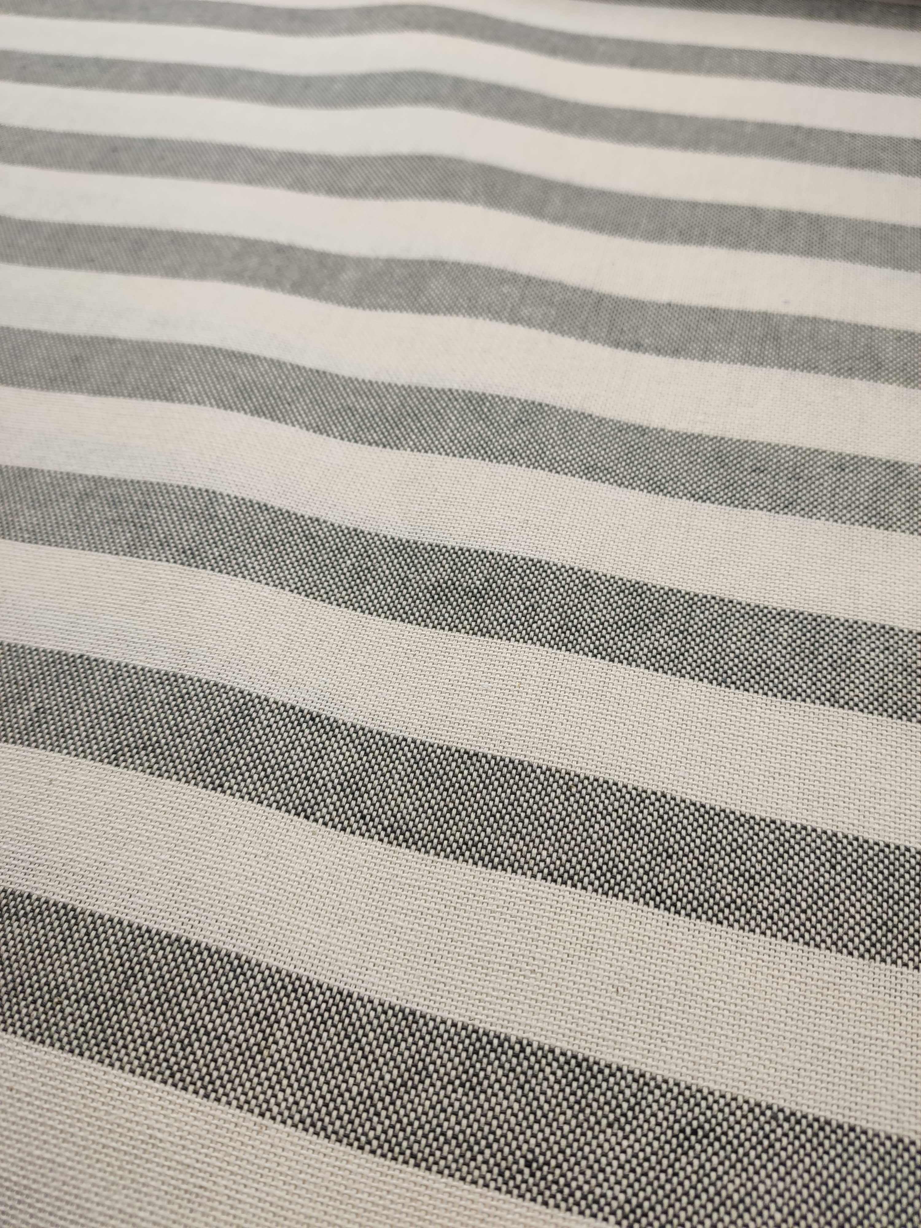 Bavlna režná pruhy šedé široké oboustrané