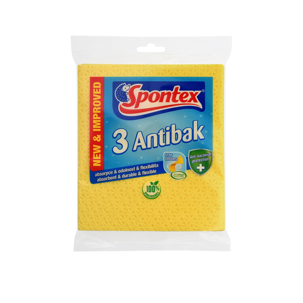 Spontex Antibak houbová utěrka 3ks