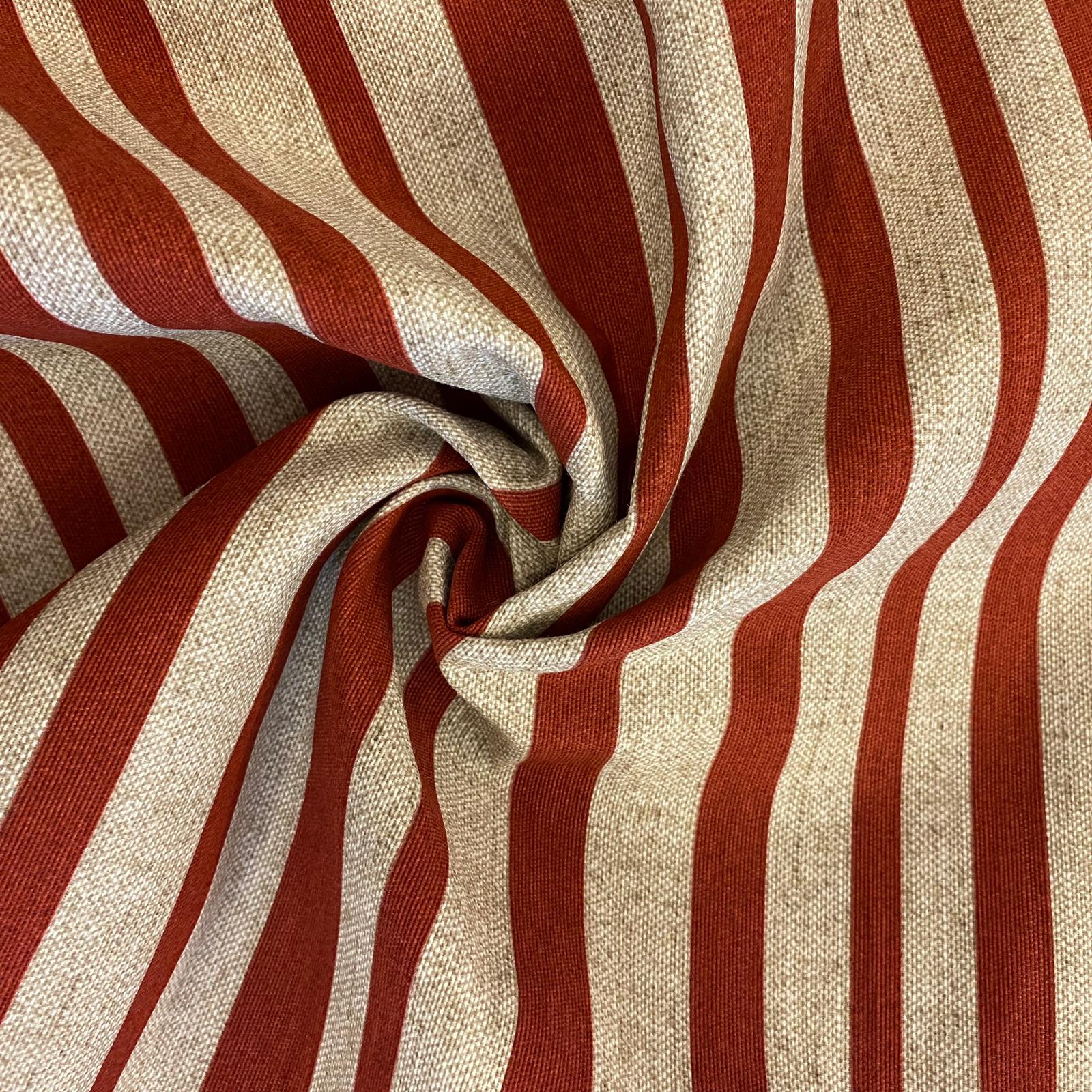 Bavlna režná různě široké temně červené pruhy
