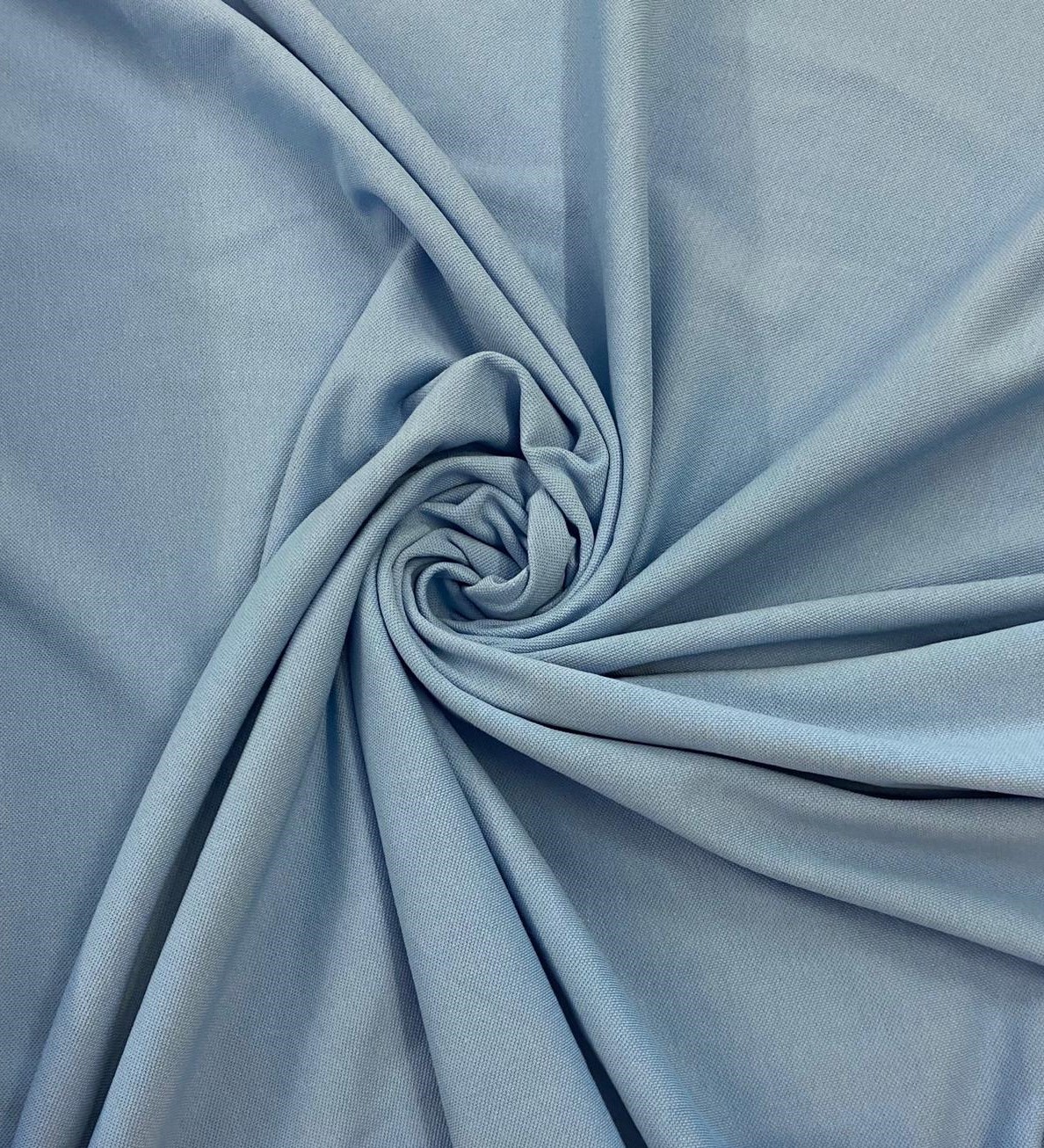 bavlněný úplet piké světle modrá