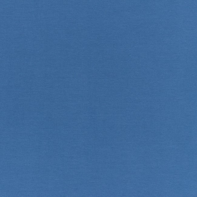 Bavlněný úplet jednolíc elastický modrá jeans