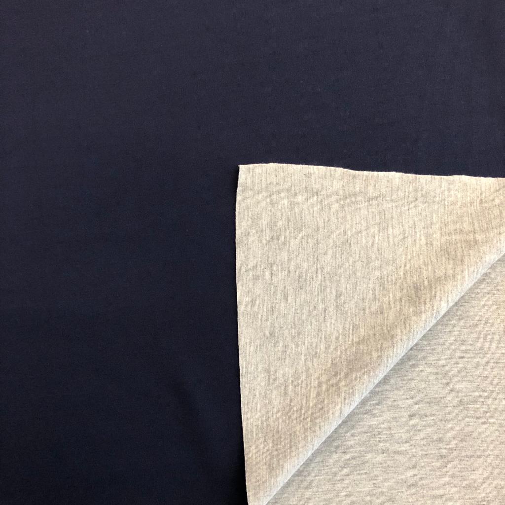 Úplet scuba modrá navy  rub melé šedé