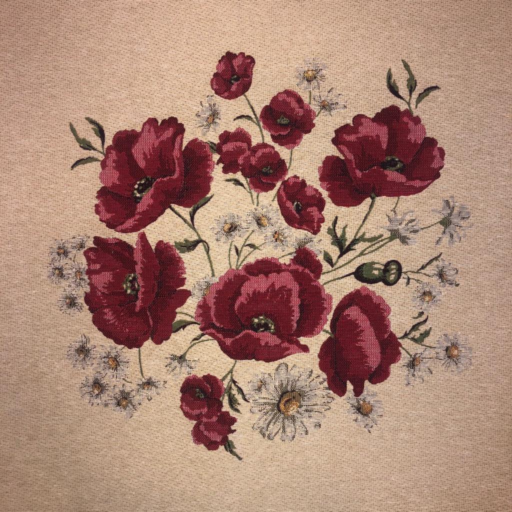 Bavlna režná panel vlčí máky