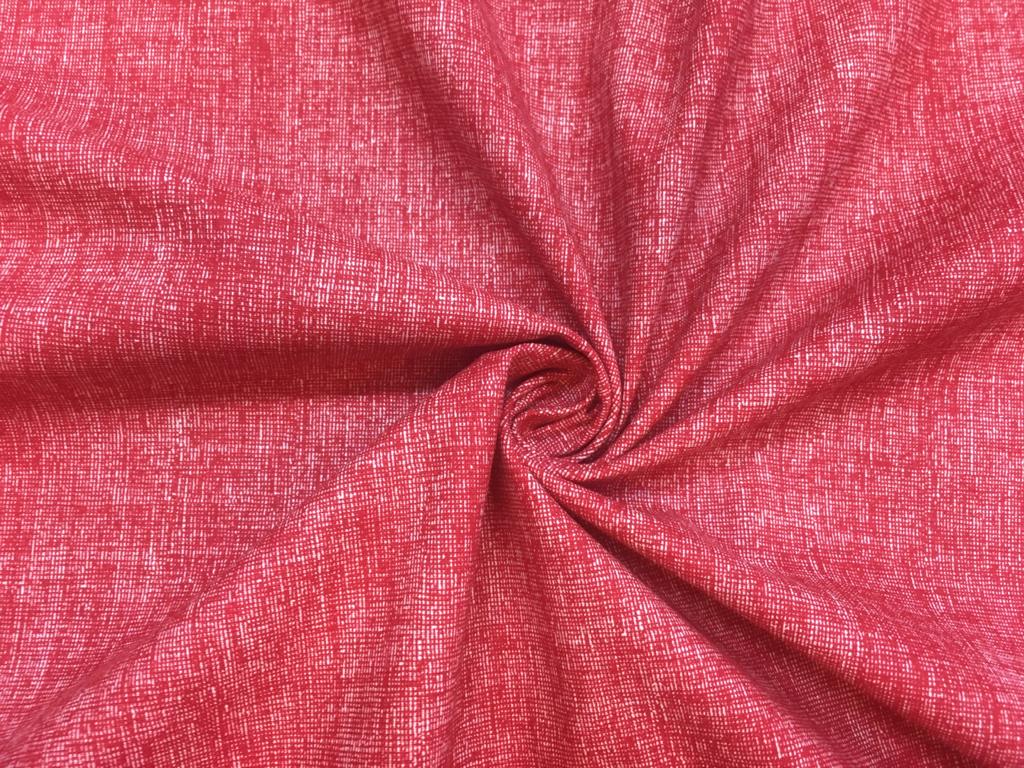 Bavlněné plátno červené melé