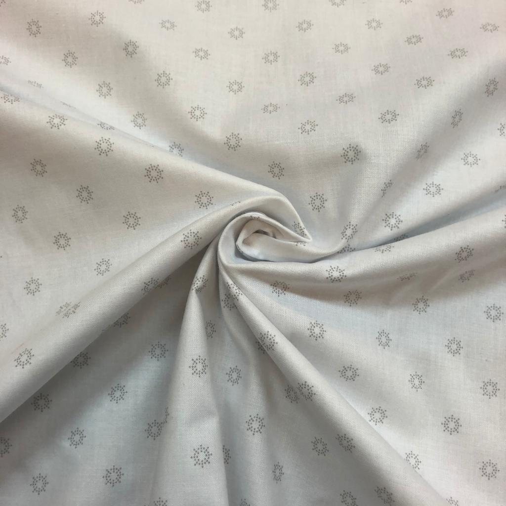 Popelín béžová kormidla na bílé