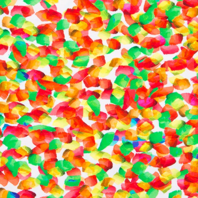 Bavlněný úplet barevné konfety