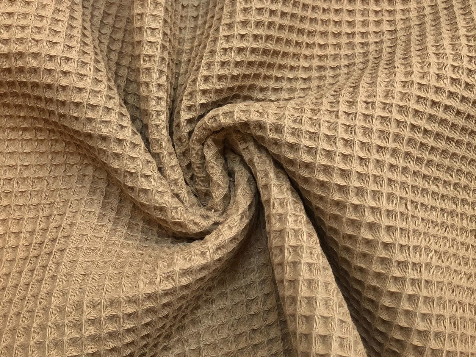 Bavlna vafle béžové