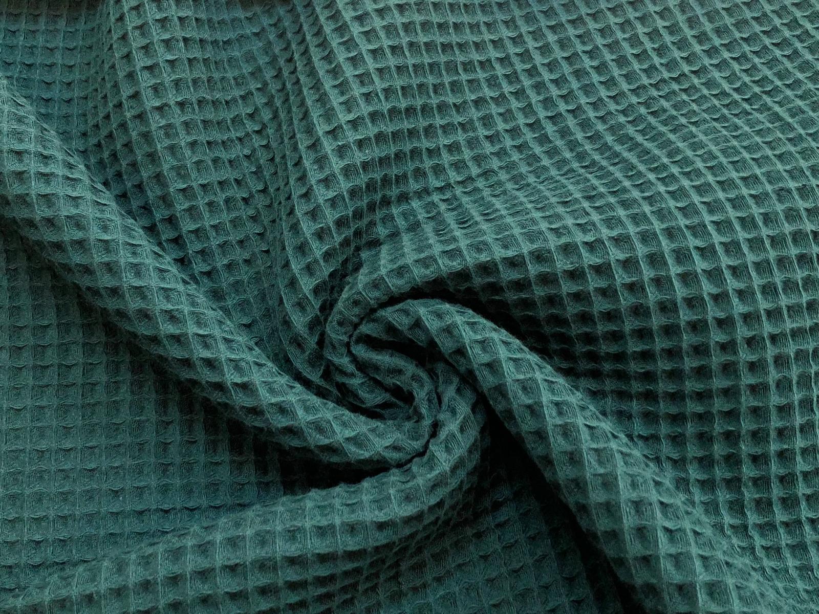 Bavlna vafle petrolejová