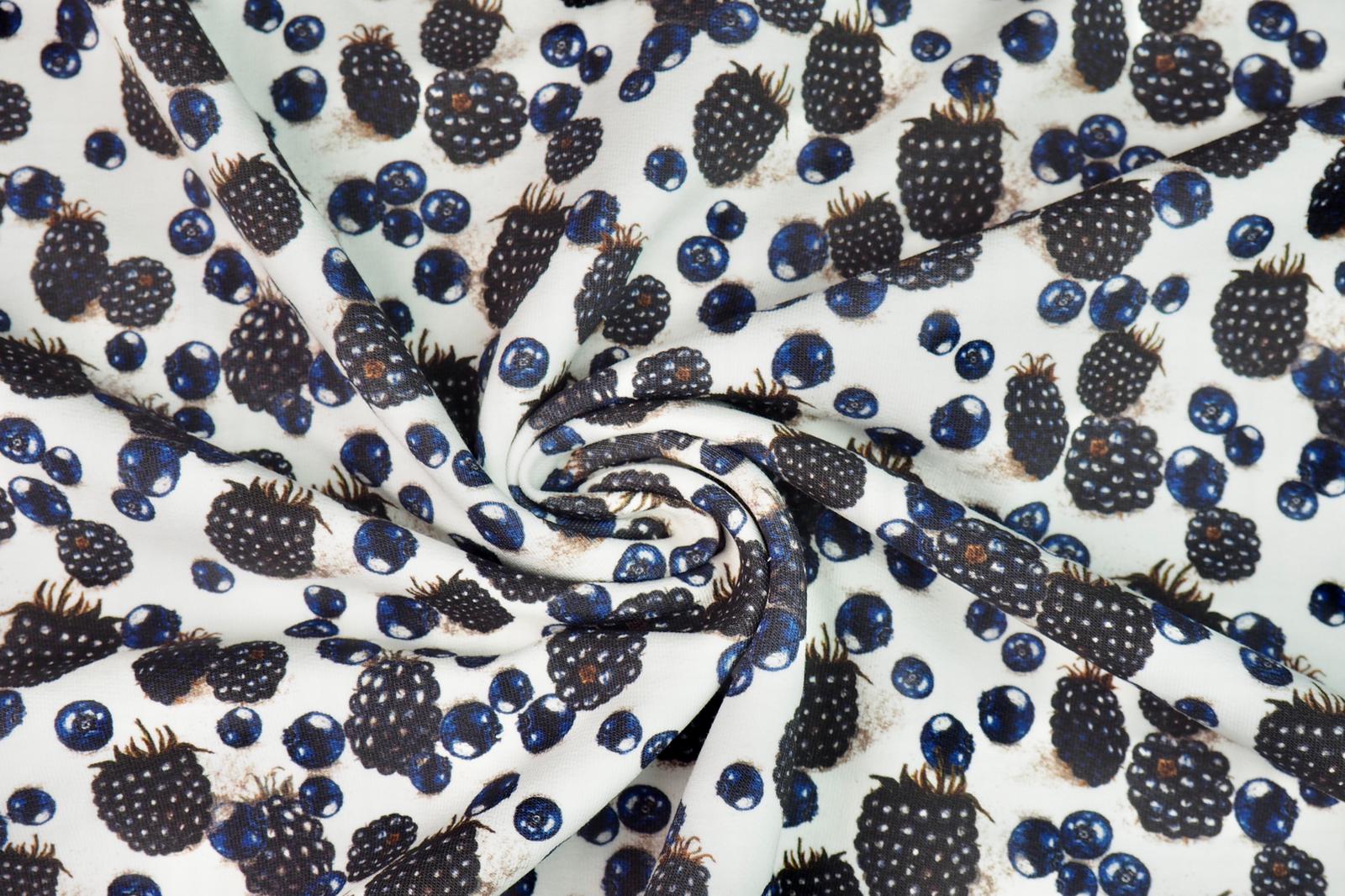 Teplákovina ostružiny a borůvky - Vzor od Mamtex.cz