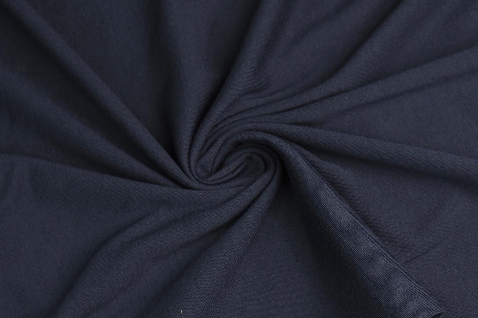 Bavlněný úplet jednolíc 100 % Ba tmavě modrý 160 g