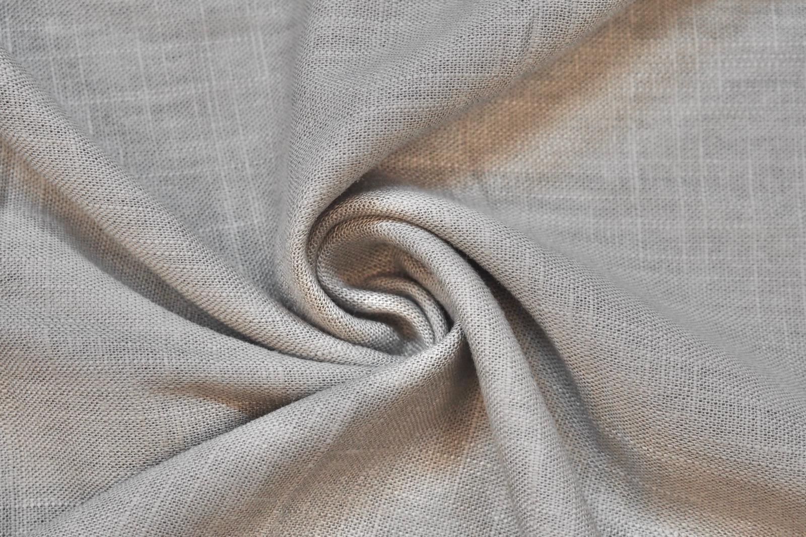 Lněná tkanina šedá