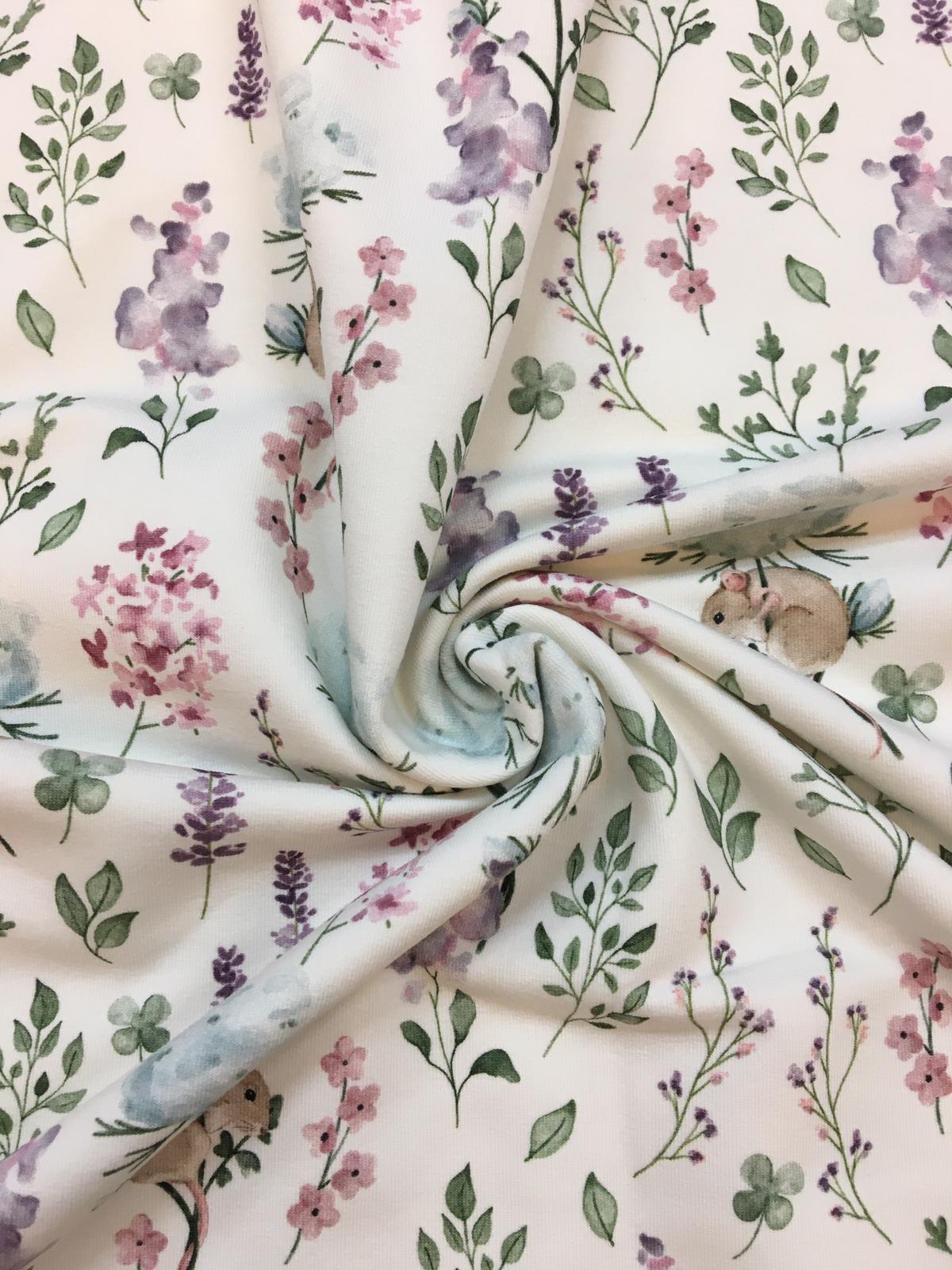 Teplákovina luční kvítí a myšky