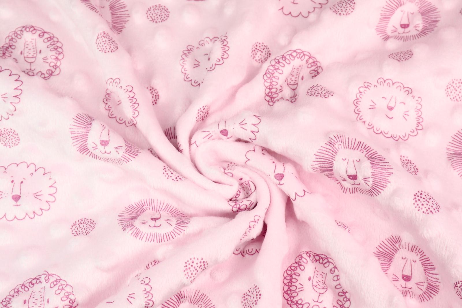 Minky růžová zvířátka na růžové