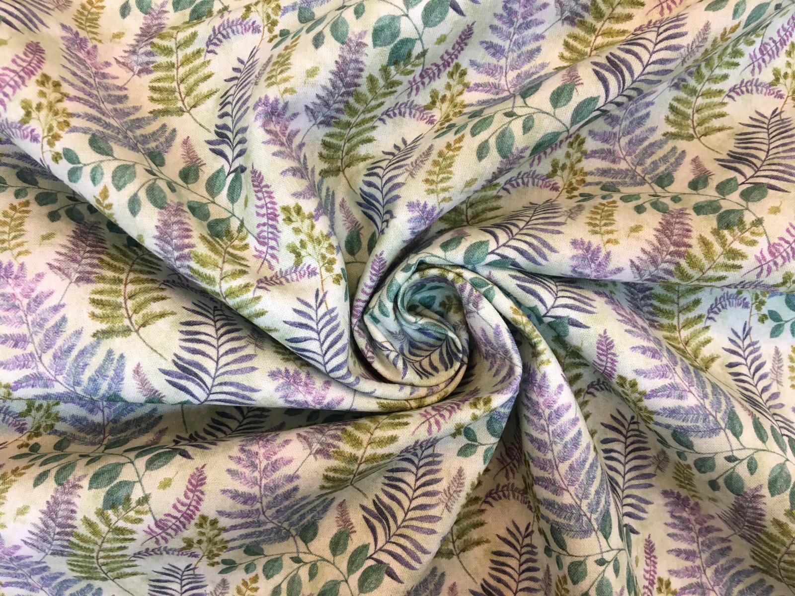 Bavlněné plátno kapradinky