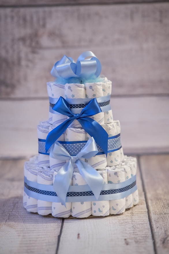 Plenkový dort třípatrový modrý Darjeeling.cz