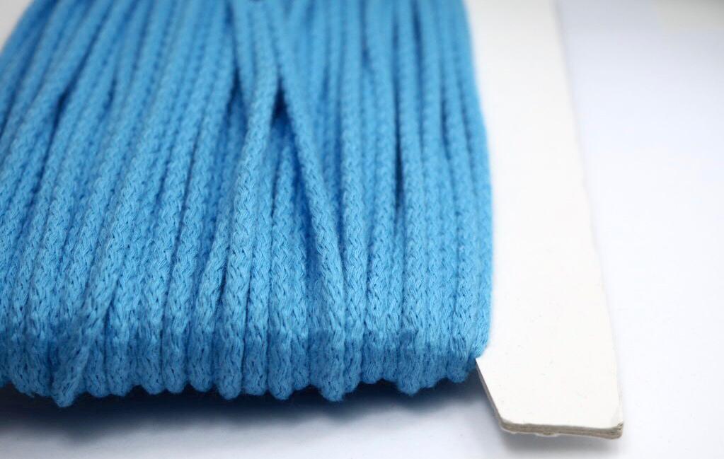 Bavlněná kroucená šňůra 4 mm kroucená šňůra 4 mm: modrá světlá